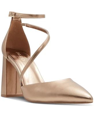 Aldo Women's Milley Strap Pointed-Toe Block Heel Pumps