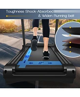 Costway 3.75HP Electric Folding Treadmill W/Auto Incline 12 Program App Control