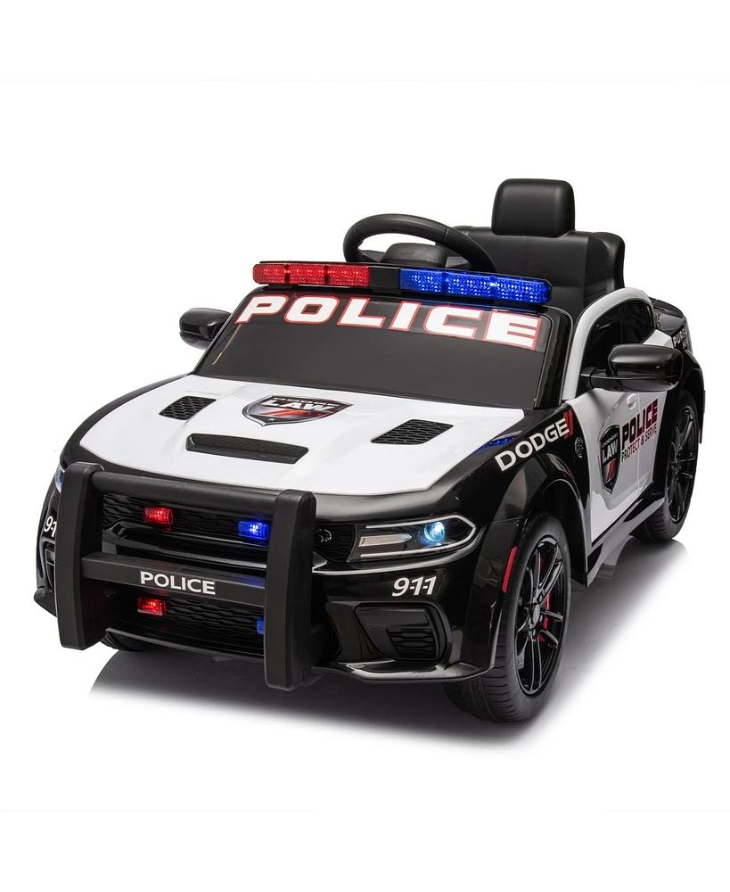 Streamdale Furniture Licensed 12V Dodge Charger Kids Ride-On Car with Remote Control & Suspension