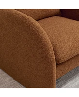 Streamdale Furniture Luxurious Lamb Fabric Sofa with Cozy Toss Pillows for Ultimate Comfort