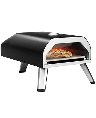 Sugift 15000 Btu Foldable Pizza Oven with Pizza Peel Stone and Cutter