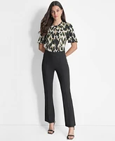 Dkny Women's High-Rise Front-Seamed Side-Zip Trousers