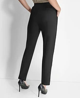 Dkny Women's Two-Tone Straight-Leg Ankle Pants