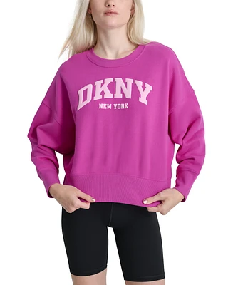 Dkny Sport Women's Varsity Puffed Logo Sweatshirt