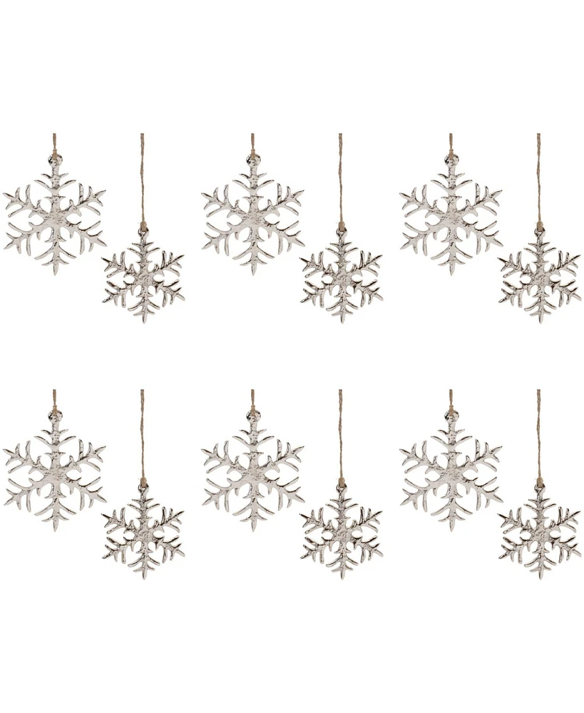 Slickblue Set of 12 Snowflake Ornaments for Winter Holiday Decor