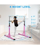 Streamdale Furniture Gymnastic Bar Settics Horizontal Bartics Kip Bar For Kids Home Use Pink