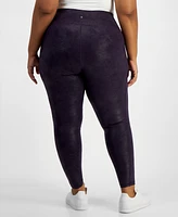 Id Ideology Plus Metallic Leggings, Created by Macy's