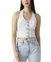 Levi's Women's Janeesah Cotton Smocked-Back Halter Top