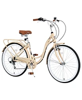 Streamdale Furniture 7 Speed, Steel Frame, Multiple Colors 24 Inch Ladies Bicycle