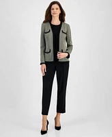 Kasper Open Front Jacket Slim Pants