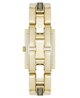 Anne Klein Women's Quartz Pyrite Gemstone Accented Gold-Tone Alloy Metal Bracelet Watch, 21mm - Grey/Gold