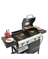 Streamdale Furniture 466 Sq. In. 4-Burner Gas Grill & Griddle Combo with Cover