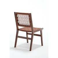Saddle Leather Woven Dining Chair: Luxury, Comfort, and Style