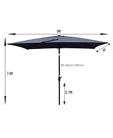 Streamdale Furniture Waterproof Patio Umbrella with Tilt and Crank