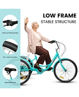 Streamdale Furniture 7-Speed Adult Tricycle: 24" 3-Wheel Bike for Seniors, Women, Men