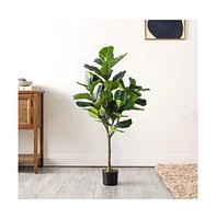 Safavieh Faux Fiddle Leaf Fig 50" Potted Tree