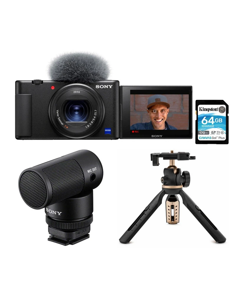 Sony Zv-1 Camera for Content Creators and Vloggers Bundle