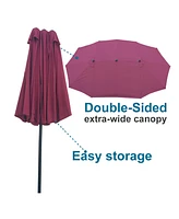 Streamdale Furniture 15' X 9' Double-Sided Patio Umbrella Outdoor