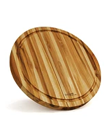 Streamdale Furniture Round Teak Cutting Board 15.75 Inch, Pack of 5 Pieces