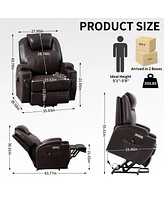 Streamdale Furniture 350lb Okin Motor Power Lift Recliner with Massage & Heating