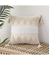 Caromio 1Pc Tufted Tassels Chenille Decorative Throw Pillow Covers 18" x