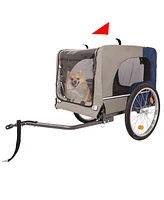 Streamdale Furniture Tangkula Dog Bike Trailer with Safety Features