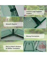 Skonyon 5.5 x 5.5 x 6 Feet Portable Mini Greenhouse with All-Weather Pe Cover