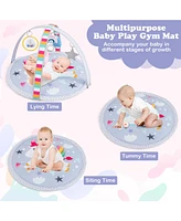 Givimo Baby Play Gym Mat 7-in-1 Tummy Time Activity Mat with 5 Detachable Toys