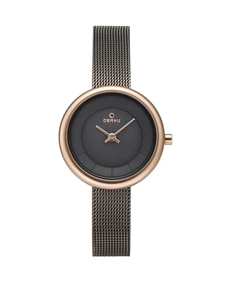 Obaku Women's Classic Black Dial Watch - V146LXVJMJ