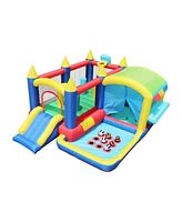 Streamdale Furniture 7-in-1 Inflatable Bouncy House with Ball Pit