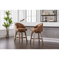 Streamdale Furniture Kitchen Counter Height 360 Degree Swivel Bar Stools Set