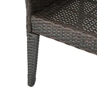 Wicker Patio Dining Chairs - Set of 2, Weather Resistant