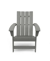 Durable Resin Adirondack Chair with Rustic Aesthetic
