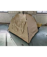 Simplie Fun Khaki Single-Layer Hiking Tent Easy Setup, Sturdy and Breathable