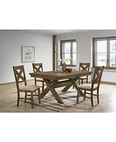 Streamdale Furniture Wood Fabric Upholstered Dining Chair Set of 2