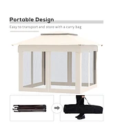 Streamdale Furniture Pop-Up Canopy with Screen Walls Sun & Pest Protection, Easy Transport