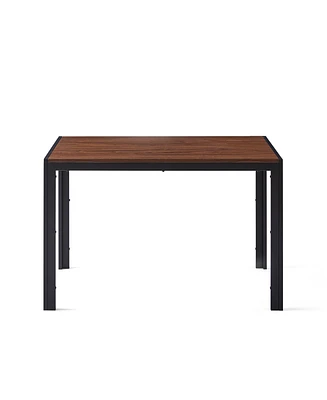 Simplie Fun Creative Design Veneered Mdf Wood Structure Rectangular Walnut Dining Table