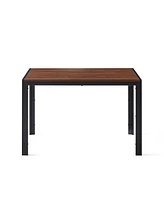 Simplie Fun Creative Design Veneered Mdf Wood Structure Rectangular Walnut Dining Table