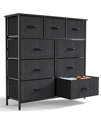 Simplie Fun Versatile 9-Drawer Storage Dresser with Spacious Capacity and Multipurpose Design