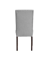 Simplie Fun Gray Linen Tufted Dining Chairs (Set of 6)