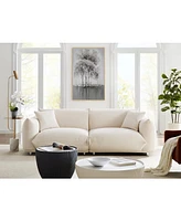 Streamdale Furniture 87'' Oversized Sherpa Loveseat Sofa with Metal Legs