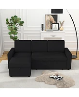 85.8" Pull Out Sleeper Sofa with Storage & Usb Port