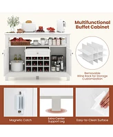Givimo Buffet Sideboard Wine Liquor Coffee Bar Cabinet with Removable Wine Rack