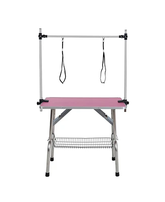 Simplie Fun Safe and Stable Pet Grooming Table with Convenient Storage and Accessories