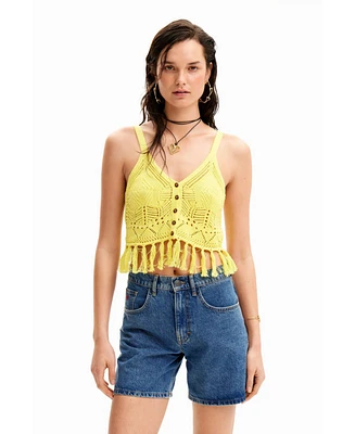 Desigual Women's Crochet crop top