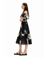 Desigual Women's Daisy ruffle midi dress