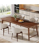 Tribesigns 78.7-Inch Dining Table, Mid-Century Modern Kitchen Dining Room Table for 6-8 People, Wood Kitchen Table Dinner Table with Heavy Duty Metal