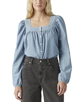 Levi's Amber Cotton Long-Sleeve Button-Front Blouse
