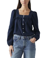 Levi's Amber Cotton Long-Sleeve Button-Front Blouse