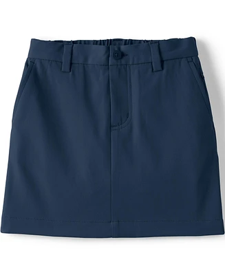 Lands' End Big Girls School Uniform Active Performance Chino Skort Top of the Knee